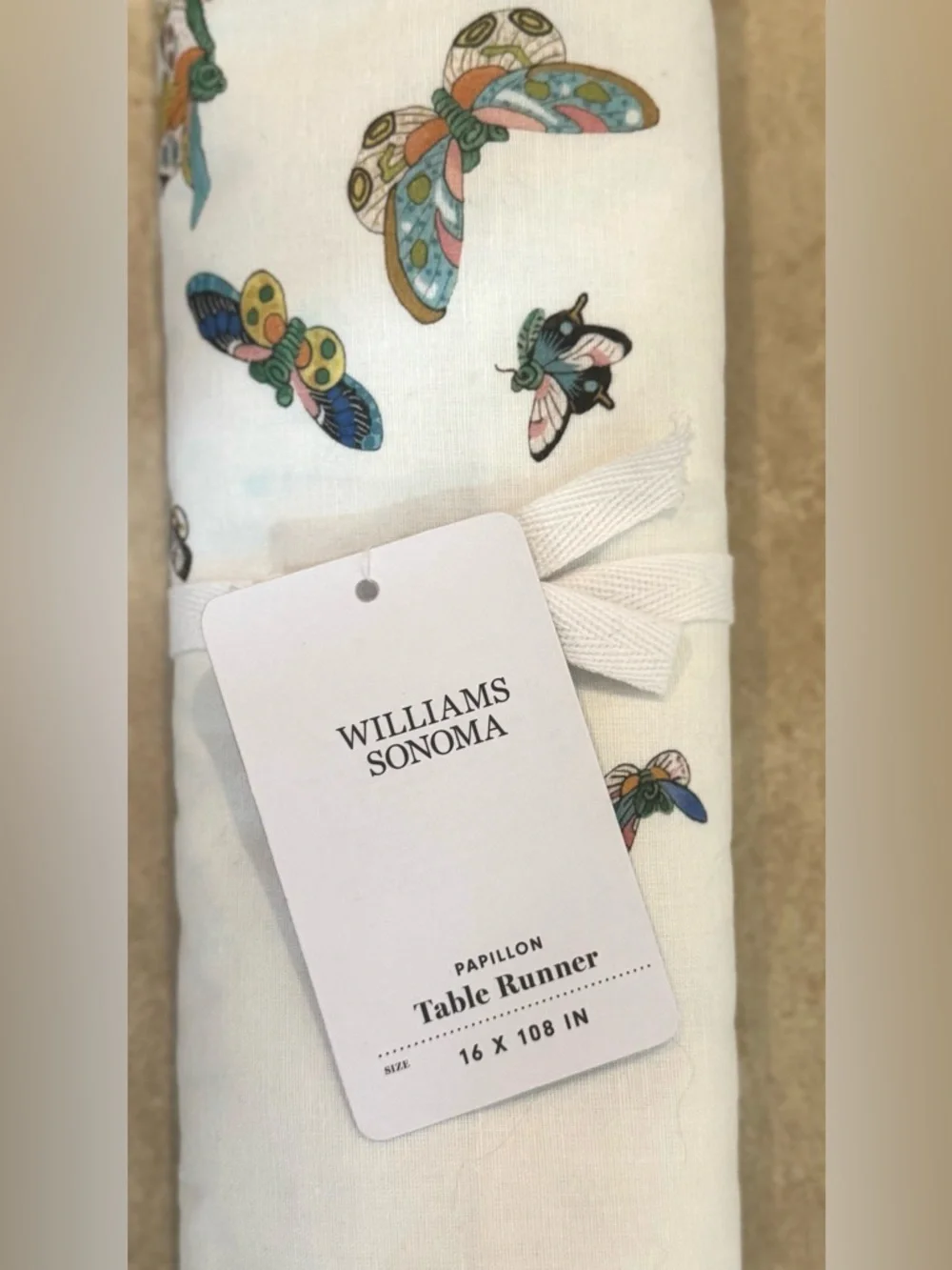 Williams Sonoma Papillon Table Runner